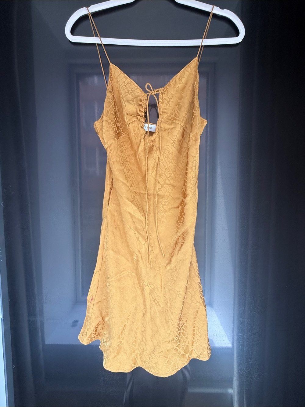 Anine Bing SAMPLE Mustard Yellow Mini Slip Dress
